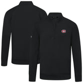 Montreal Canadiens Levelwear Upright Tri-Blend Quarter-Zip Pullover Black