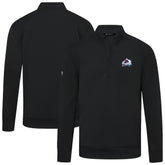 Colorado Avalanche Levelwear Upright Tri-Blend Quarter-Zip Pullover Black