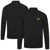 Chicago Blackhawks Levelwear Upright Tri-Blend Quarter-Zip Pullover Black