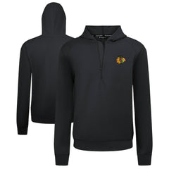 Chicago Blackhawks Levelwear Technic Quarter-Zip Pullover Hoodie Black