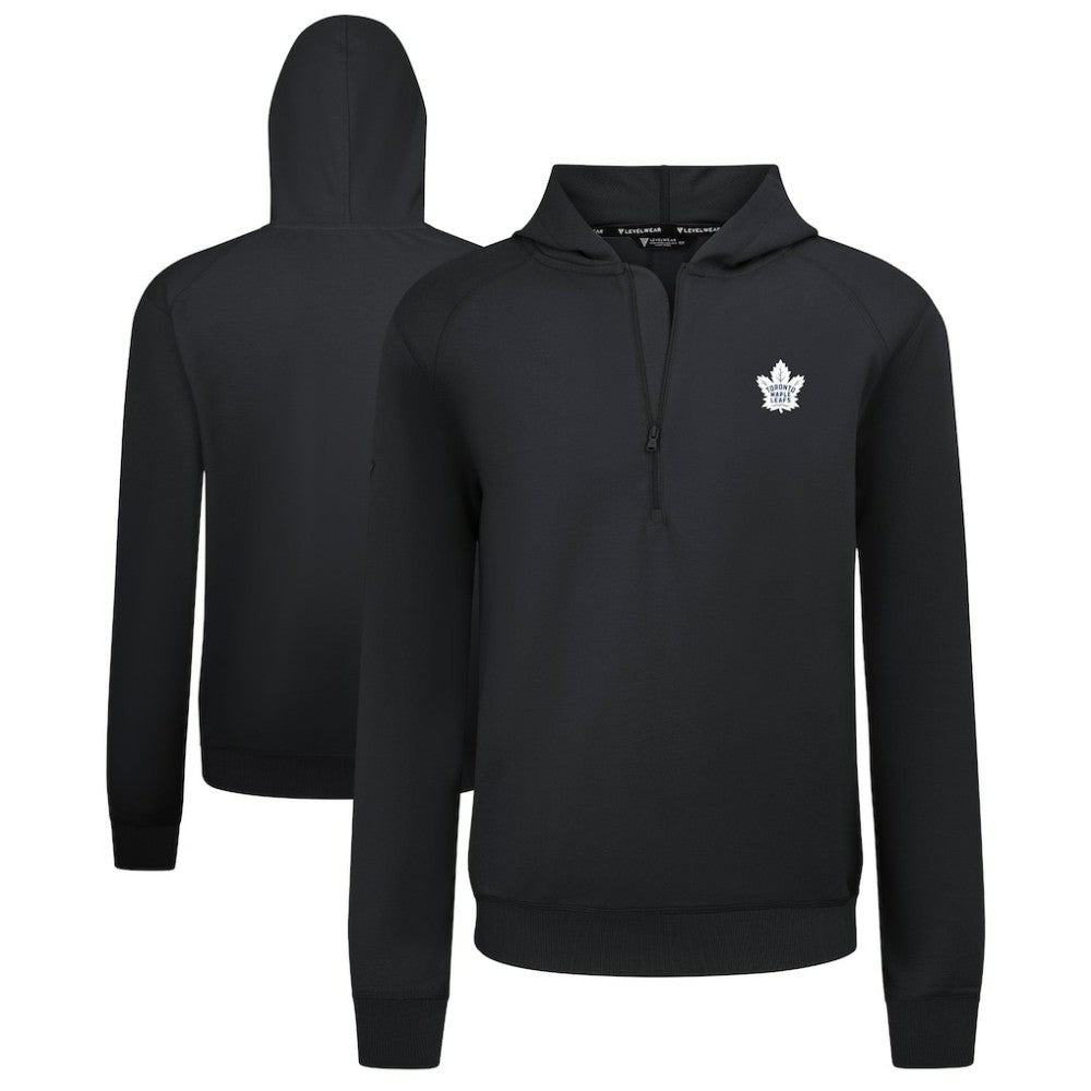 Toronto Maple Leafs Levelwear Technic Quarter-Zip Pullover Hoodie Black