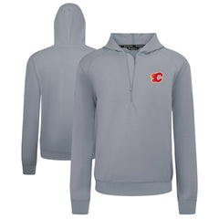 Calgary Flames Levelwear Technic Quarter-Zip Pullover Hoodie Gray