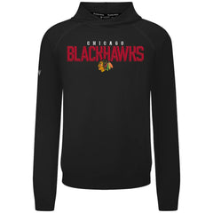 Chicago Blackhawks Levelwear Mandate Carve Tri-Blend Pullover Hoodie Black
