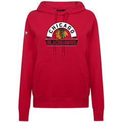 Chicago Blackhawks Levelwear Women's Adorn Banner Arch Pullover Hoodie Red