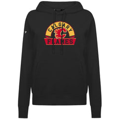 Calgary Flames Levelwear Women's Adorn Banner Arch Pullover Hoodie Black