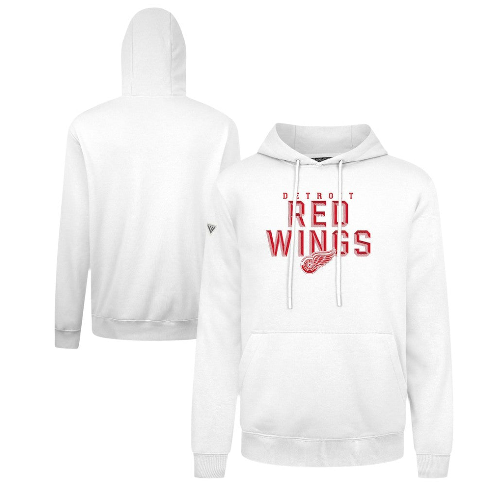 Detroit Red Wings Levelwear Podium Carve Pullover Hoodie White