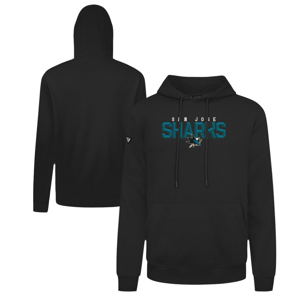 San Jose Sharks Levelwear Podium Carve Pullover Hoodie Black