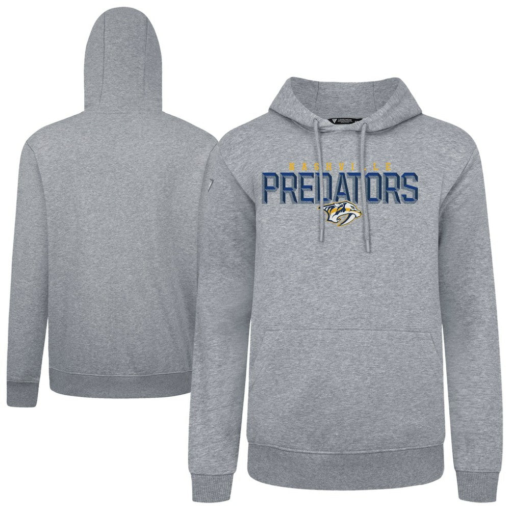 Nashville Predators Levelwear Podium Carve Pullover Hoodie Gray