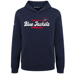 Columbus Blue Jackets Levelwear Youth Podium Monument Pullover Hoodie Navy