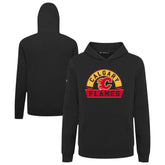 Calgary Flames Levelwear Youth Podium Banner Arch Pullover Hoodie Black