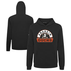 Anaheim Ducks Levelwear Youth Podium Banner Arch Pullover Hoodie Black