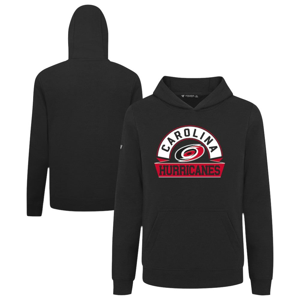 Carolina Hurricanes Levelwear Youth Podium Banner Arch Pullover Hoodie Black