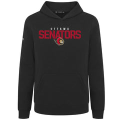 Ottawa Senators Levelwear Youth Podium Carve Pullover Hoodie Black