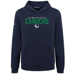 Vancouver Canucks Levelwear Youth Podium Carve Pullover Hoodie Navy
