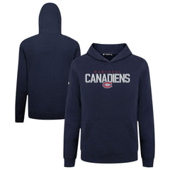 Montreal Canadiens Levelwear Youth Podium Carve Pullover Hoodie Navy