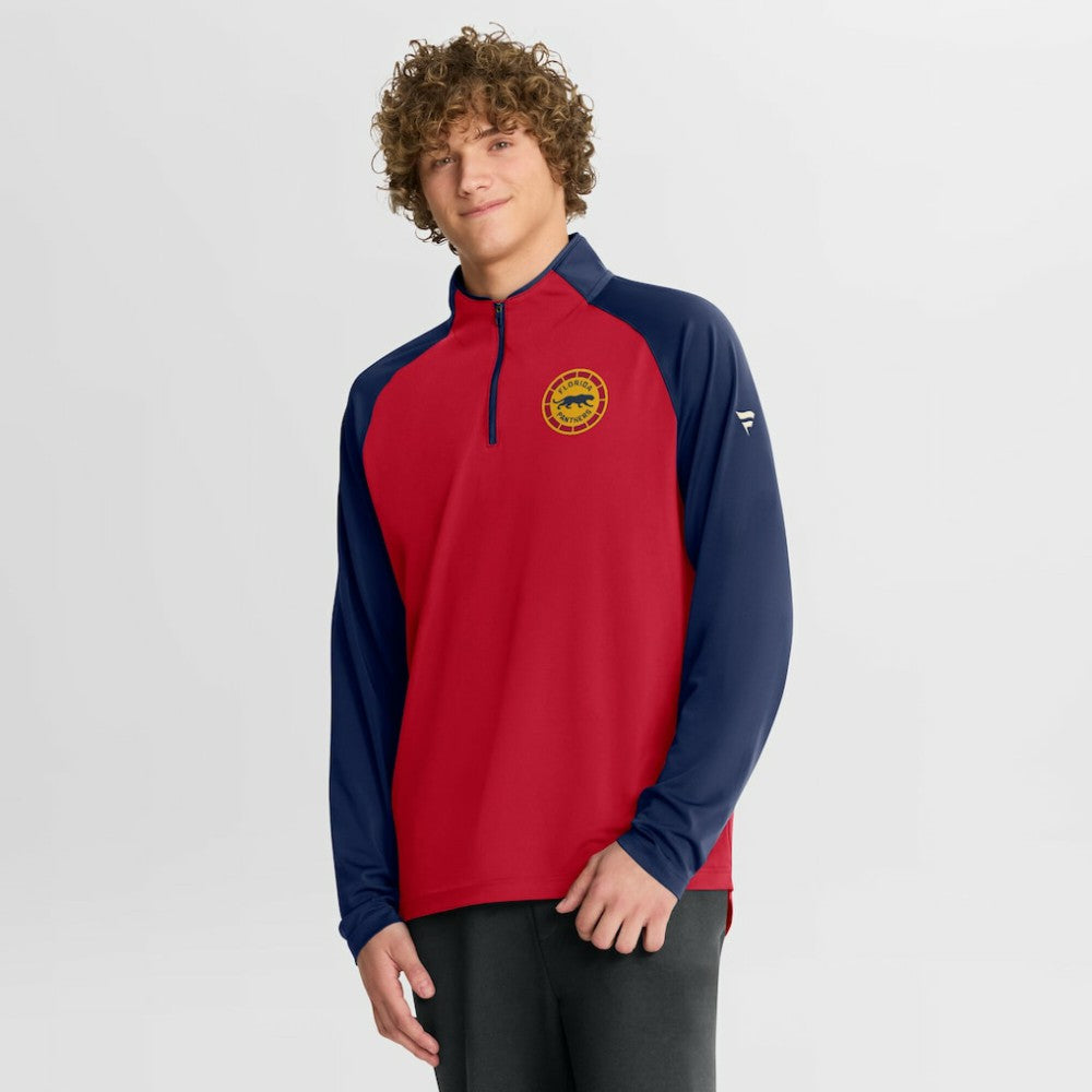 Florida Panthers Fanatics 2026 NHL Winter Classic Authentic Pro Quarter-Zip Bright Cardinal