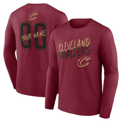 Cleveland Cavaliers Hustle Custom Long Sleeve T-Shirt sale - Wine discount