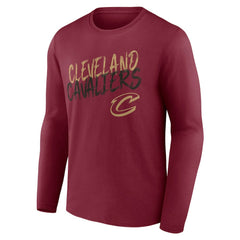 Cleveland Cavaliers Hustle Custom Long Sleeve T-Shirt sale - Wine discount