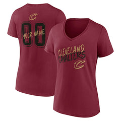 Cleveland Cavaliers Women's Hustle Custom V-Neck T-Shirt sale - Wine shop