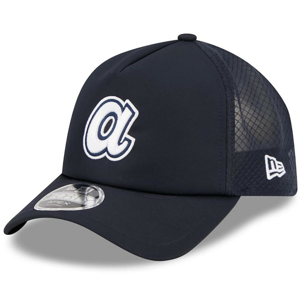 Atlanta Braves 2026 Batting Practice Alternate Apex 9FORTY Adjustable Hat - Navy | New Era