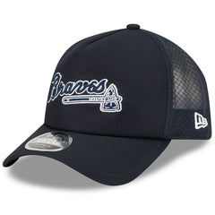 Atlanta Braves 2026 Batting Practice Alternate Apex 9FORTY Adjustable Hat - Navy | New Era