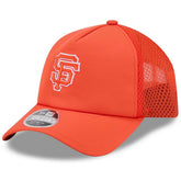 San Francisco Giants 2026 Batting Practice Apex 9FORTY Adjustable Trucker Hat - Orange | New Era
