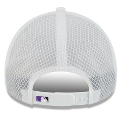 Colorado Rockies 2026 Batting Practice Apex 9FORTY Adjustable Trucker Hat - White | New Era