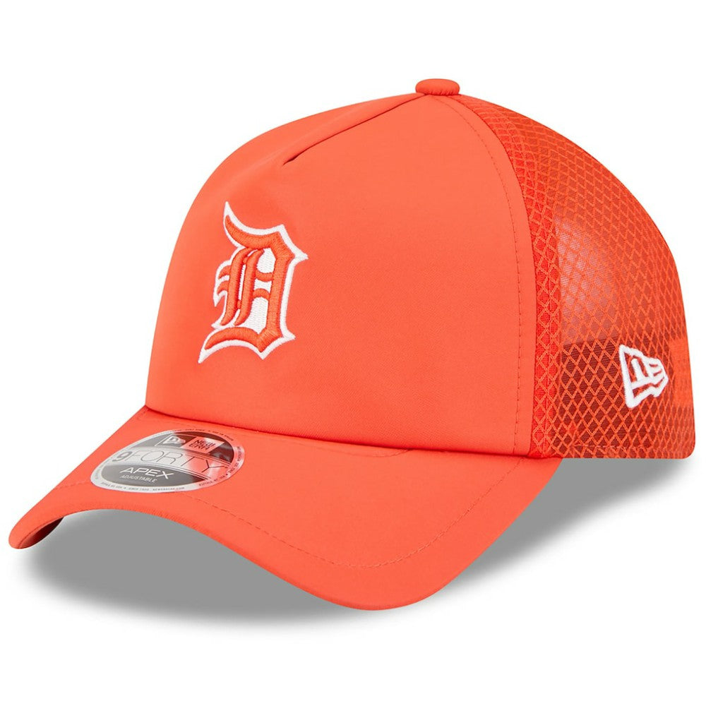 Detroit Tigers 2026 Batting Practice Apex 9FORTY Adjustable Trucker Hat - Orange | New Era