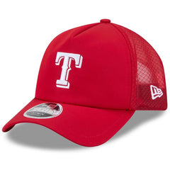 Texas Rangers 2026 Batting Practice Apex 9FORTY Adjustable Trucker Hat - Red | New Era