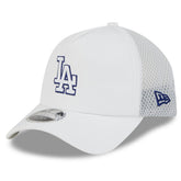 Los Angeles Dodgers 2026 Batting Practice Apex 9FORTY Adjustable Trucker Hat - White | New Era