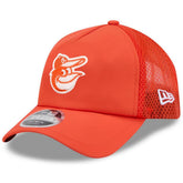 Baltimore Orioles 2026 Batting Practice Apex 9FORTY Adjustable Trucker Hat - Orange | New Era