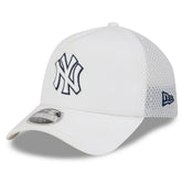 New York Yankees 2026 Batting Practice Apex 9FORTY Adjustable Trucker Hat - White | New Era