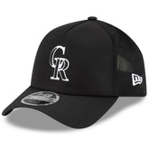 Colorado Rockies 2026 Batting Practice Apex 9FORTY Adjustable Trucker Hat - Black | New Era