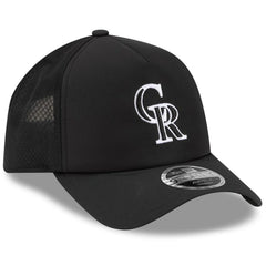 Colorado Rockies 2026 Batting Practice Apex 9FORTY Adjustable Trucker Hat - Black | New Era