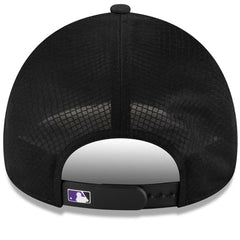 Colorado Rockies 2026 Batting Practice Apex 9FORTY Adjustable Trucker Hat - Black | New Era