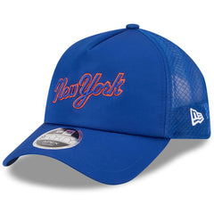 New York Mets 2026 Batting Practice Apex 9FORTY Adjustable Trucker Hat - Royal | New Era
