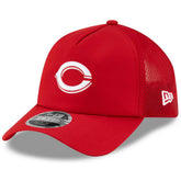 Cincinnati Reds 2026 Batting Practice Apex 9FORTY Adjustable Trucker Hat - Red | New Era