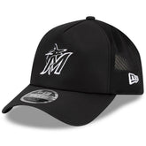 Miami Marlins 2026 Batting Practice Apex 9FORTY Adjustable Trucker Hat - Black | New Era