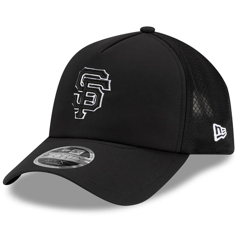 San Francisco Giants 2026 Batting Practice Apex 9FORTY Adjustable Trucker Hat - Black | New Era