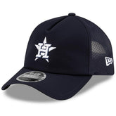 Houston Astros 2026 Batting Practice Apex 9FORTY Adjustable Trucker Hat - Navy | New Era