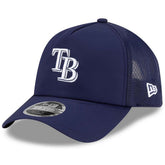Tampa Bay Rays 2026 Batting Practice Apex 9FORTY Adjustable Trucker Hat - Navy | New Era