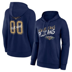 New Orleans Pelicans Women's Hustle Custom Pullover Hoodie - Navy shop