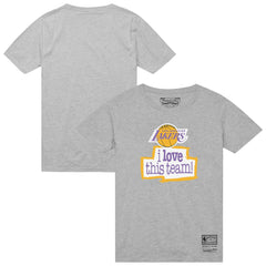 Los Angeles Lakers I Love This Team T-Shirt - Heather Gray | Mitchell & Ness sale