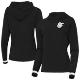 Baltimore Orioles Antigua Women's Trek Pullover Hoodie - Black