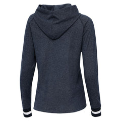 New York Yankees Antigua Women's Trek Pullover Hoodie - Heather Navy