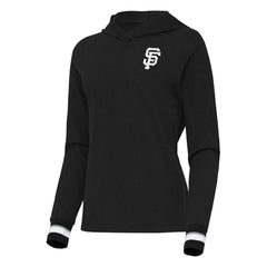 San Francisco Giants Antigua Women's Trek Pullover Hoodie - Black