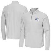 Kansas City Royals Antigua Step Up Quarter-Zip Pullover - Gray