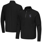 Colorado Rockies Antigua Step Up Quarter-Zip Pullover - Black