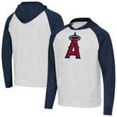 Los Angeles Angels Antigua Urgent Pullover Hoodie - Heather Navy/Gray