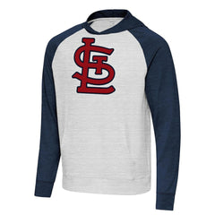 St. Louis Cardinals Antigua Urgent Pullover Hoodie - Heather Navy/Gray